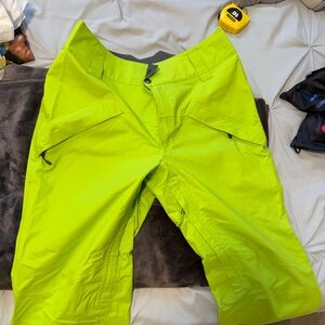 Lime Green Patagonia Men’s Ski Pants